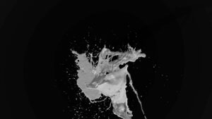 white ink liquid splash effect