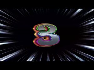 Number 3 text Motion Free Stock Footage | Loop Video